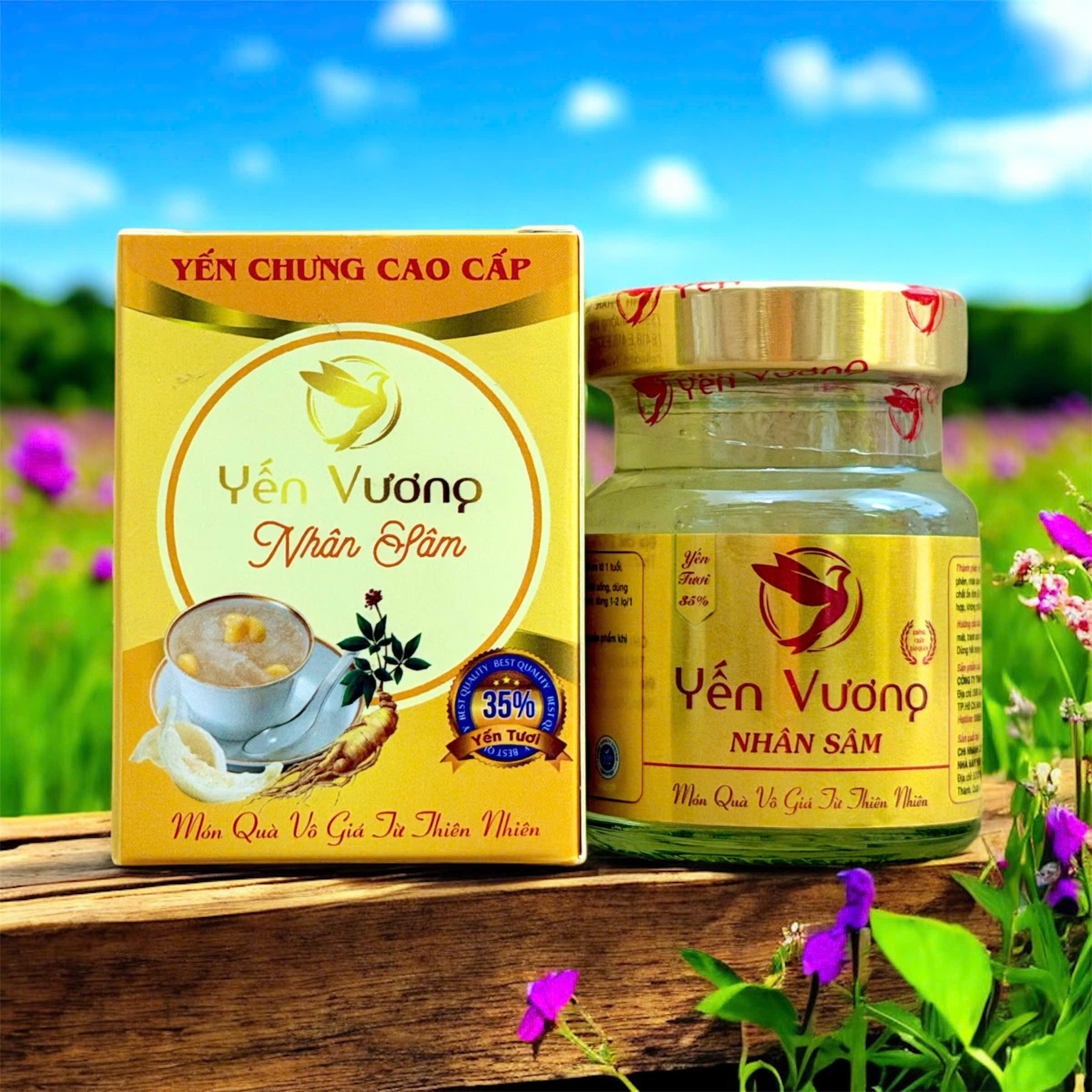 Hũ yến Vương 70ml có hộp Nhân Sâm